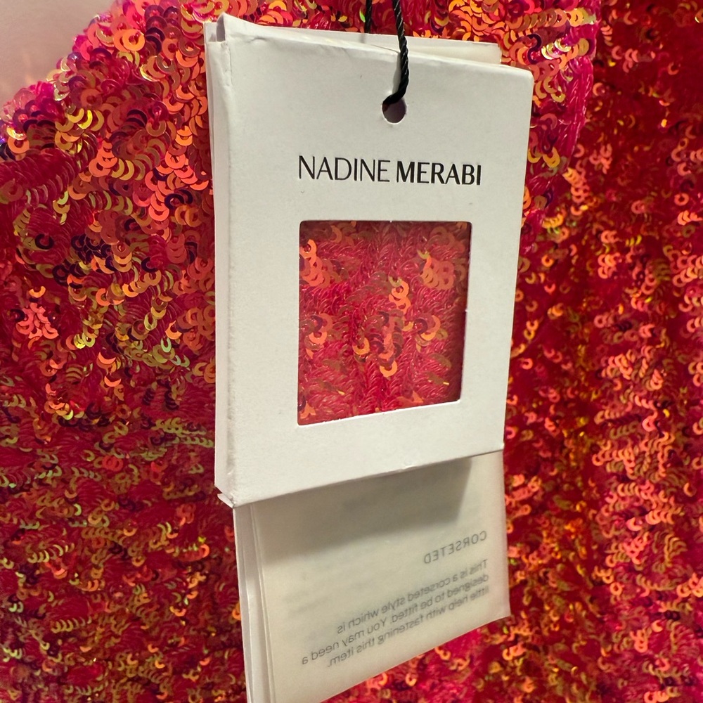 NADINE MERABI Pink Sequin Jumpsuit - Picture 7 of 10